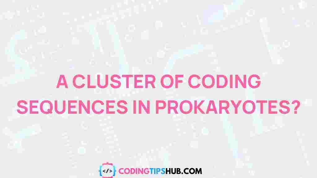 prokaryotic-coding-sequences