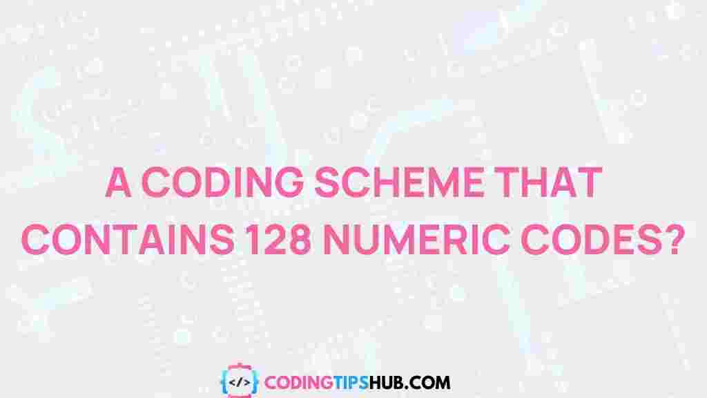 coding-scheme-128-numeric-codes
