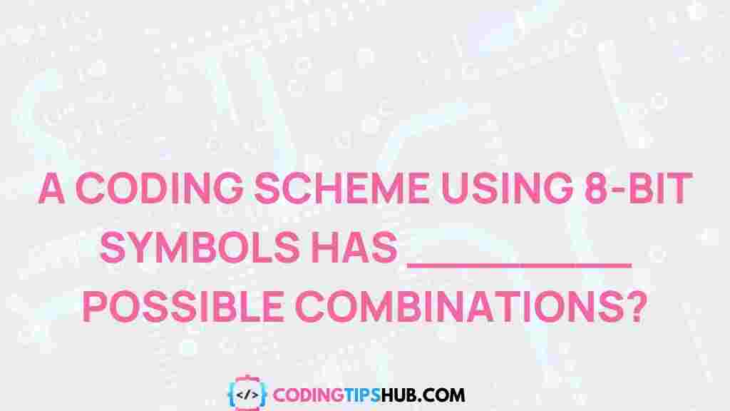 8-bit-symbols-coding-scheme-combinations