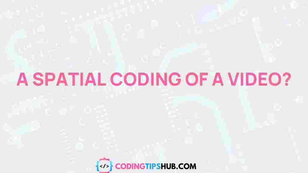 spatial-coding-video-technology