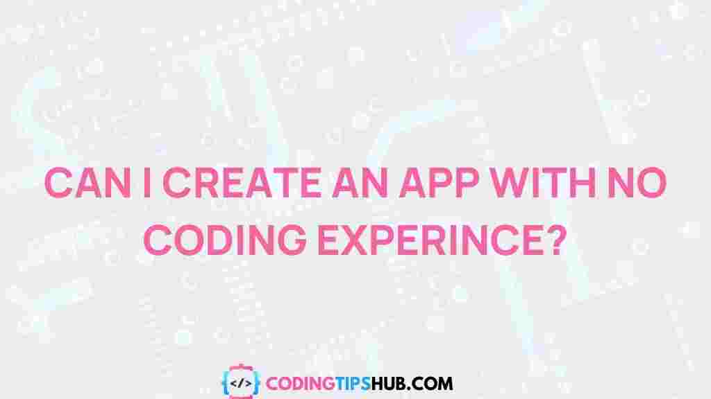 create-app-no-coding-experience
