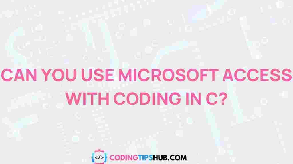 microsoft-access-c-programming