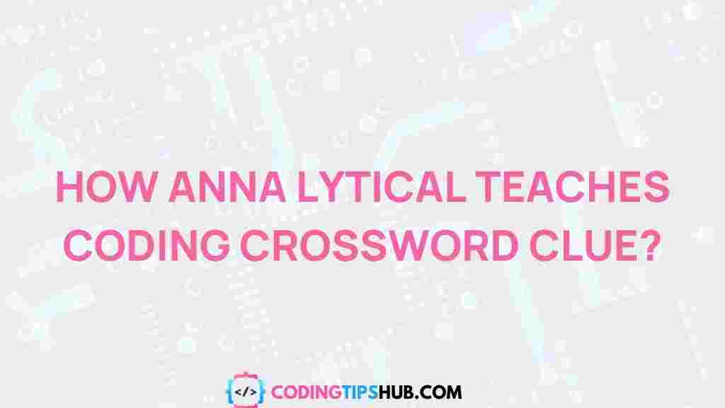 anna-lytical-coding-crossword