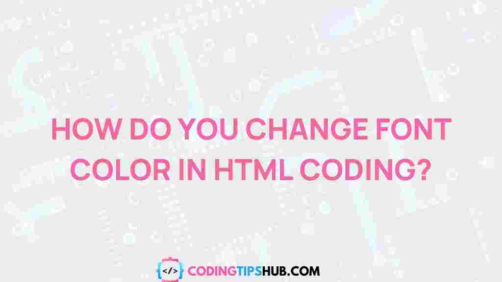html-change-font-color