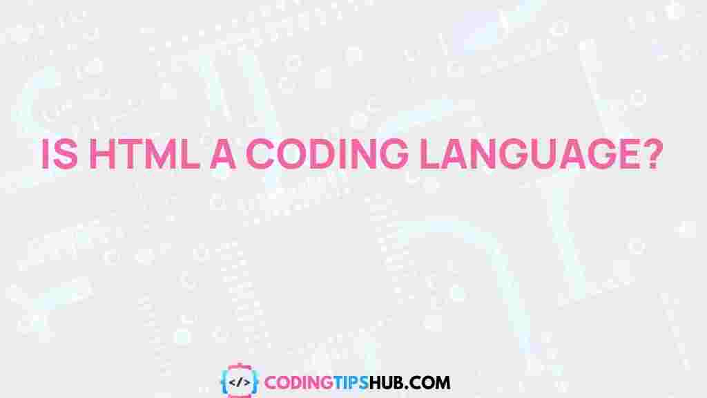 is-html-coding-language
